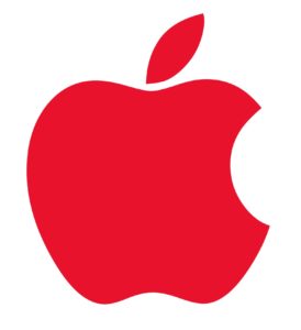 Apple logo red