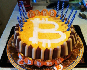 Bitcoin birthday cake