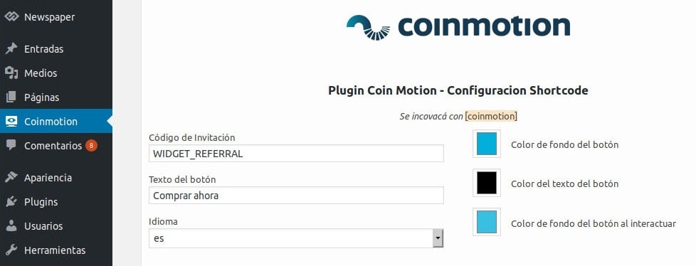 Wordpress configurar plugin bitcoin criptomonedas