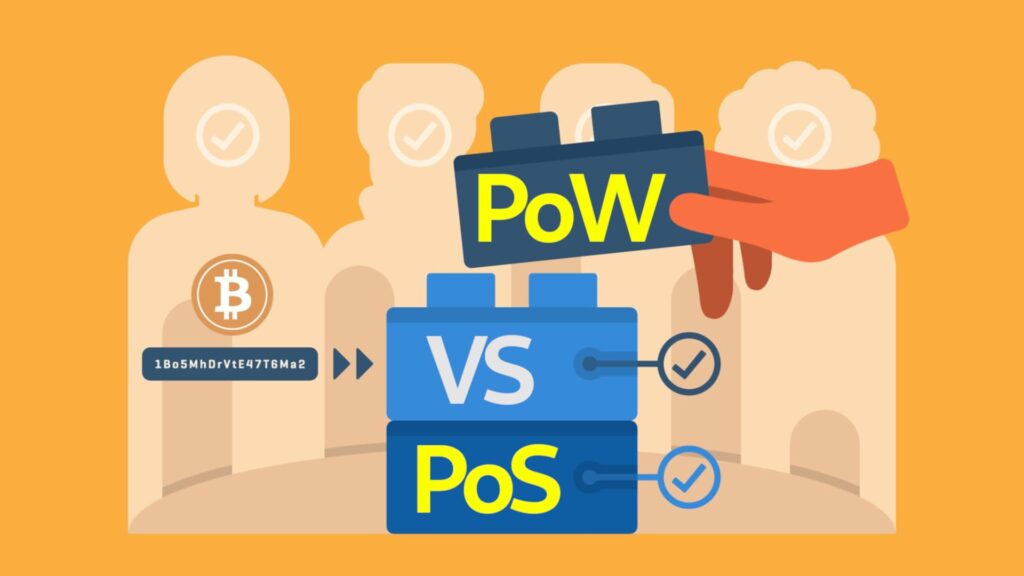Diferencias entre PoW y PoS protocolo consenso blockchain
