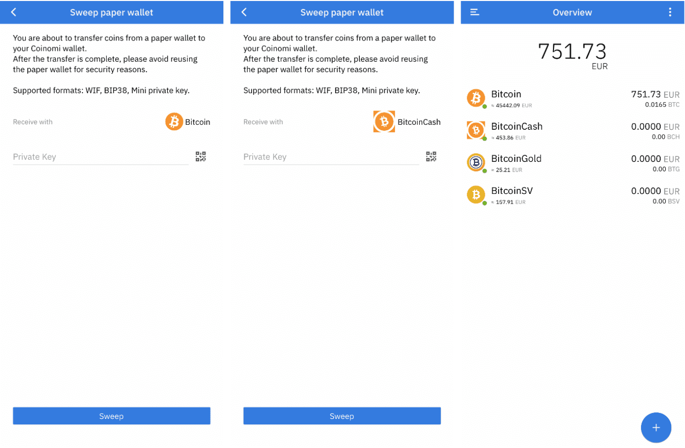 enter a btc address to which we will sweep all of the funds from these accounts