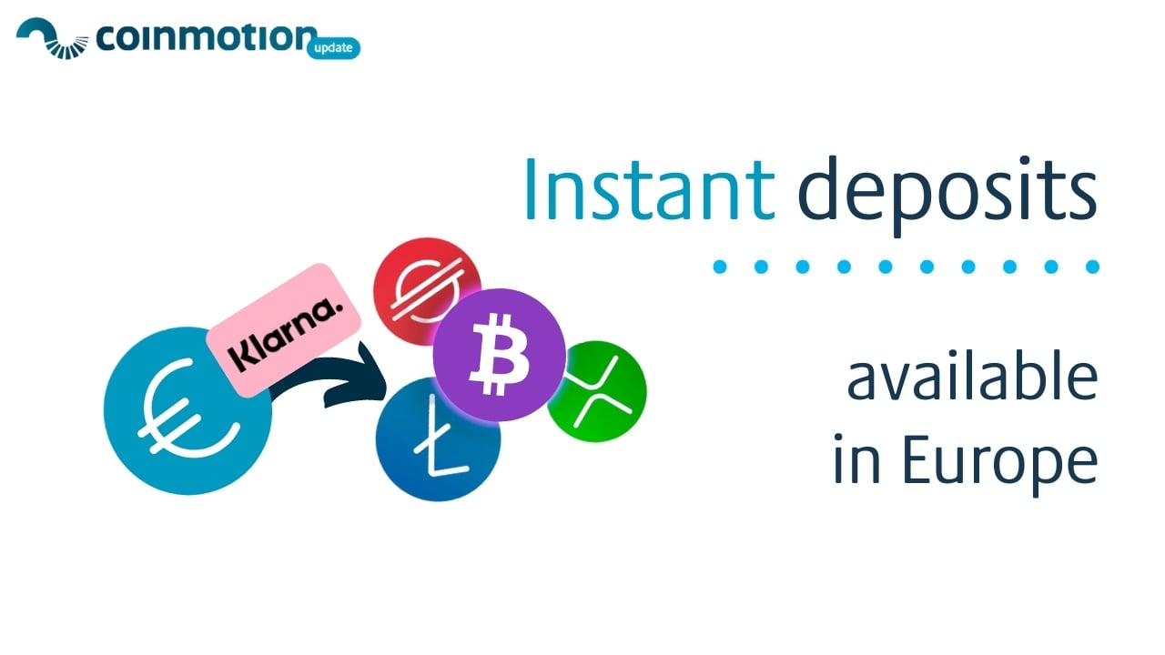 Free & instant Klarna deposits on Coinmotion across Europe