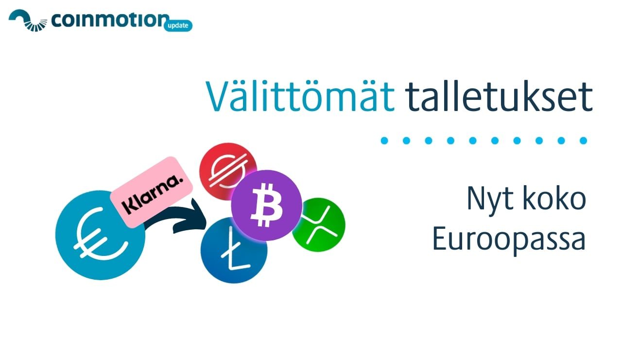 välittömät-talletukset-euroopassa-coinmotion-klarna-talletus